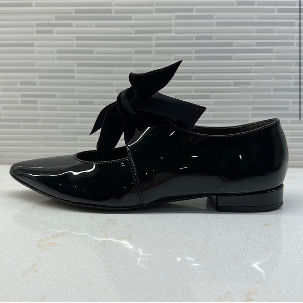 Black AGL Ballet Flats with Velvet Bows